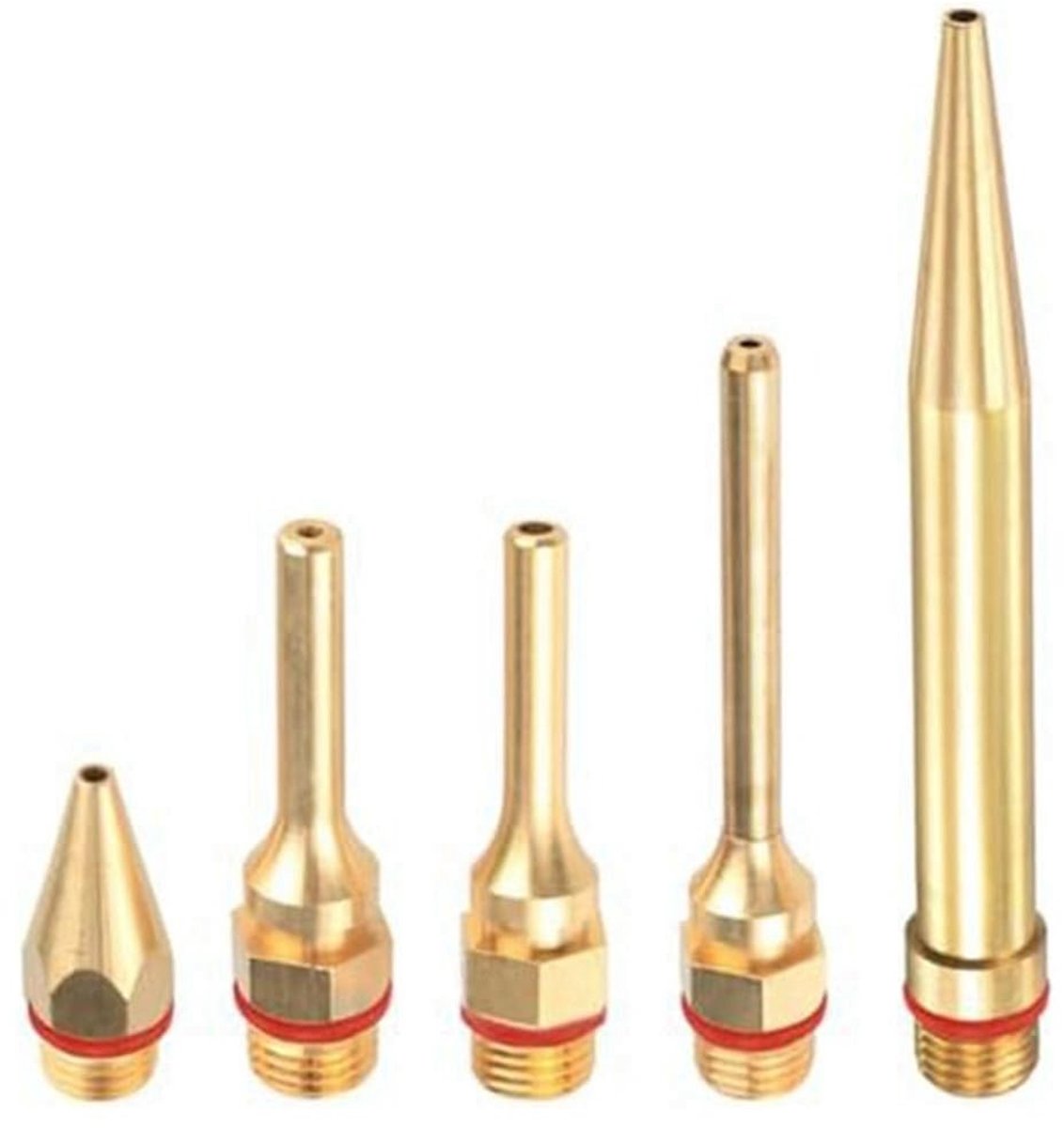 Set van 5 Verwisselbare Lijmpistool Doppen - Goud