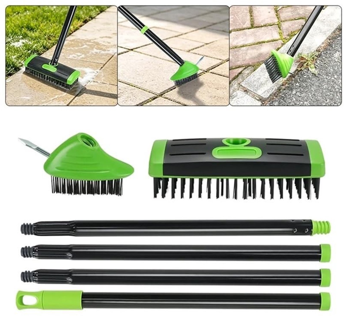 3-in-1 Afneembare Deck Scrub Borstel - Voor Buitenreiniging