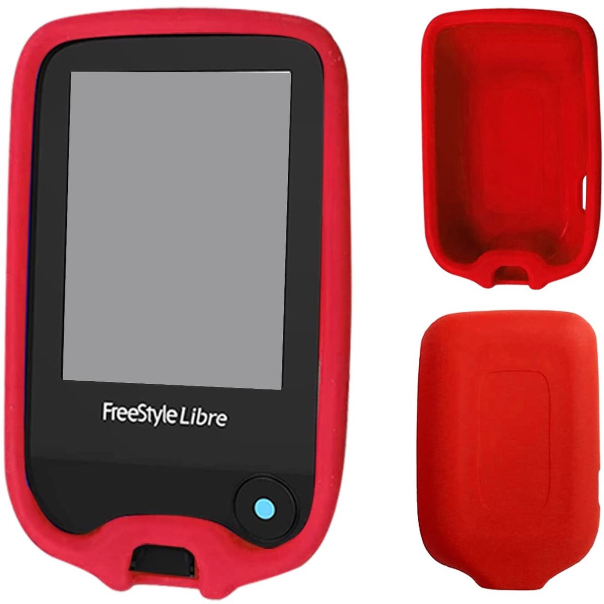 Siliconen Hoes voor Freestyle Libre 1/2 - Rood en Antislip