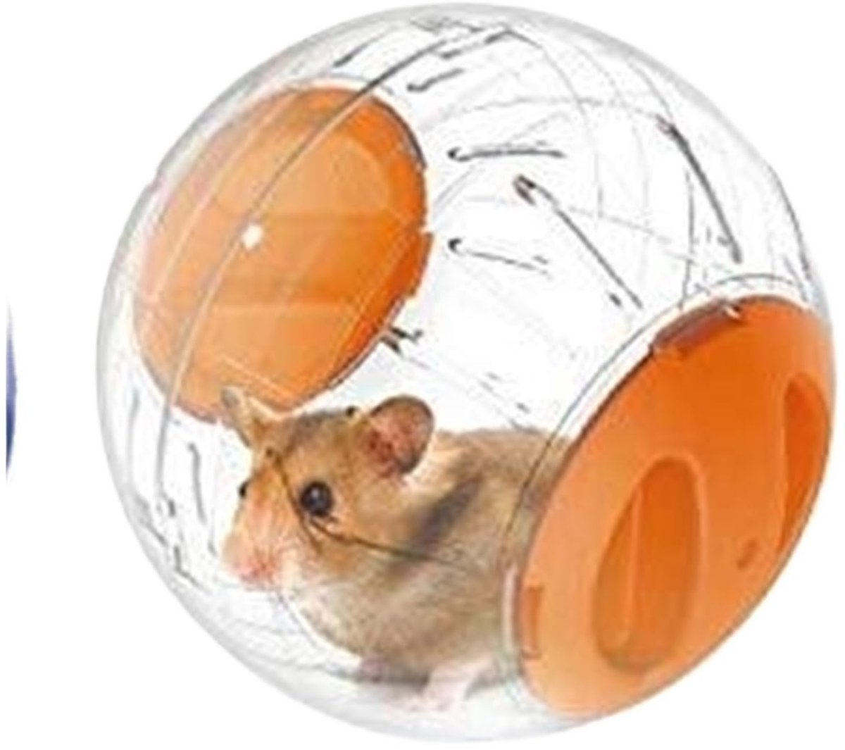 Hamsterloopbal met standaard - Ademend en stil - Oranje