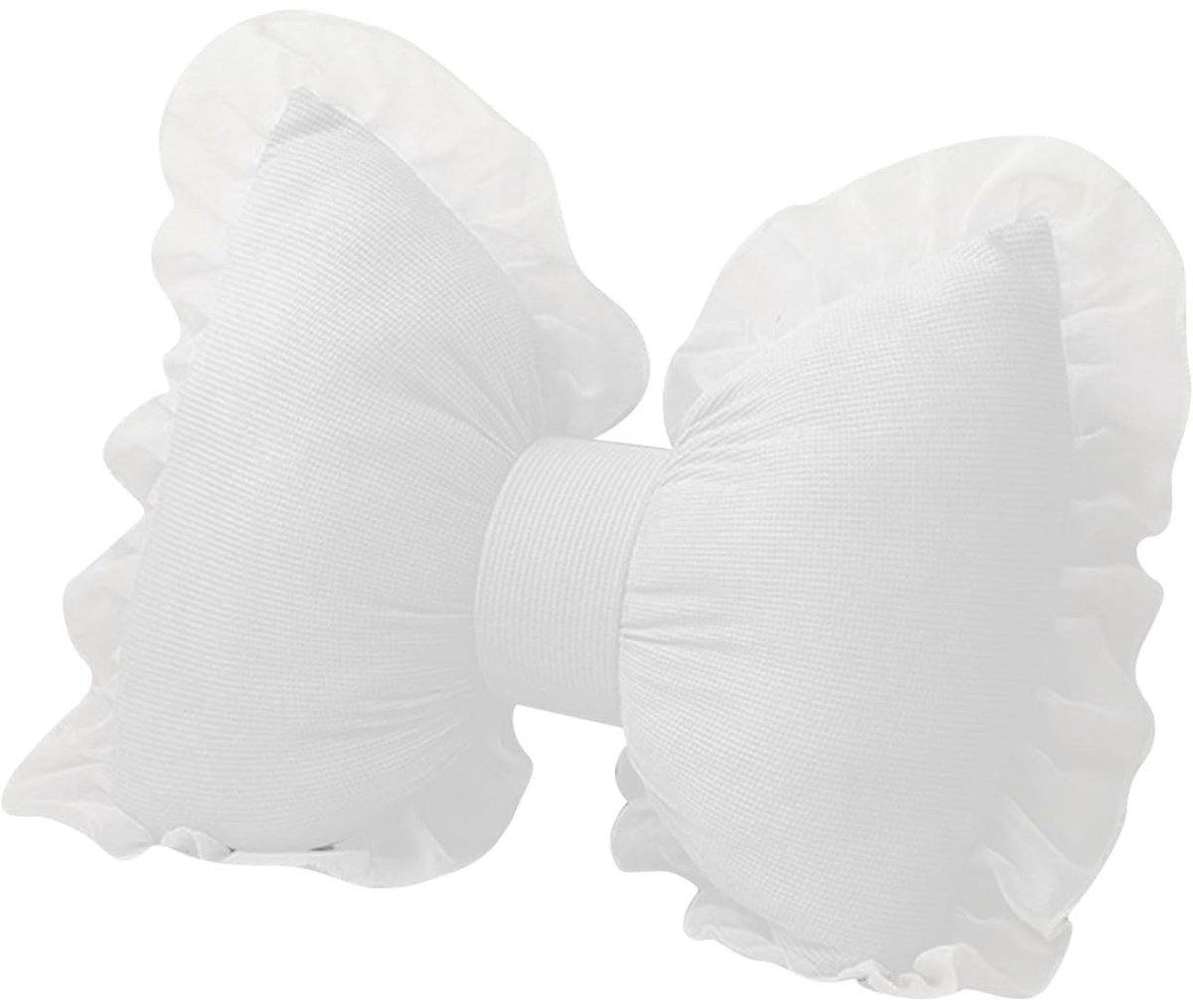 Decoratief Boog Kussen - Strikvormig Kussen voor Sofa en Auto - Wit