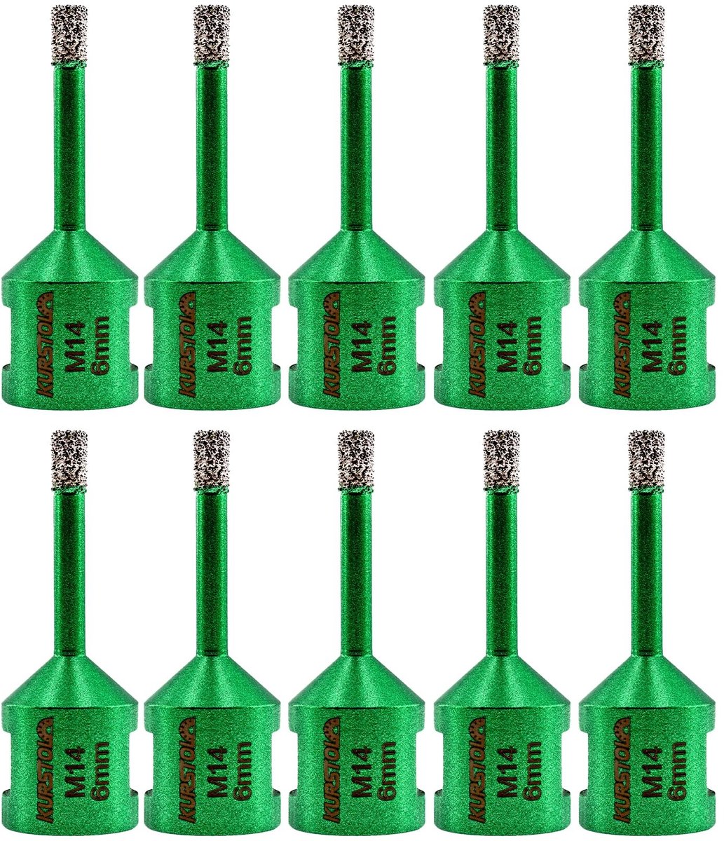 Diamant Boorbits - 10 Stuks - 6 mm voor Keramiek, Marmer en Graniet