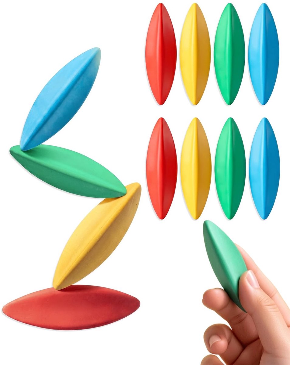 Set van 12 Driehoekige Gummetjes - Zacht en Schoon voor Potloden