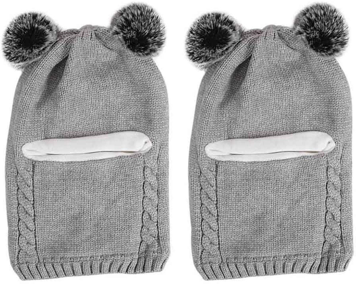 Winterset voor Kinderen met Balaclava en Sjaal - Warm Gebreid en Winddicht
