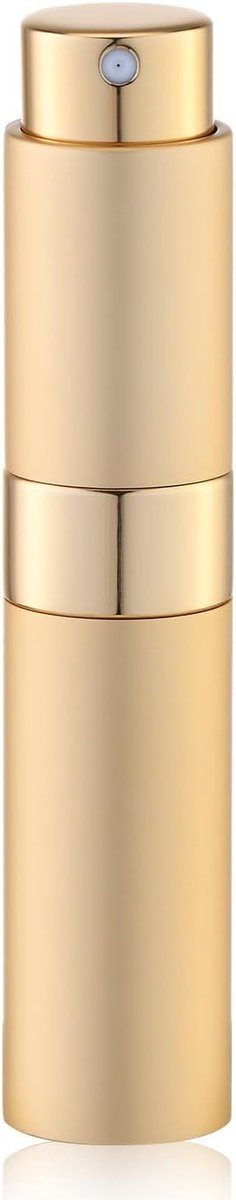 Vulbare Parfumatomizer 10ml, Draagbare Parfumfles voor Reizen, Herbruikbare Sprayfles voor Parfum en Cologne, Ideaal voor Handtas en Kantoor, 1 Stuk Goud