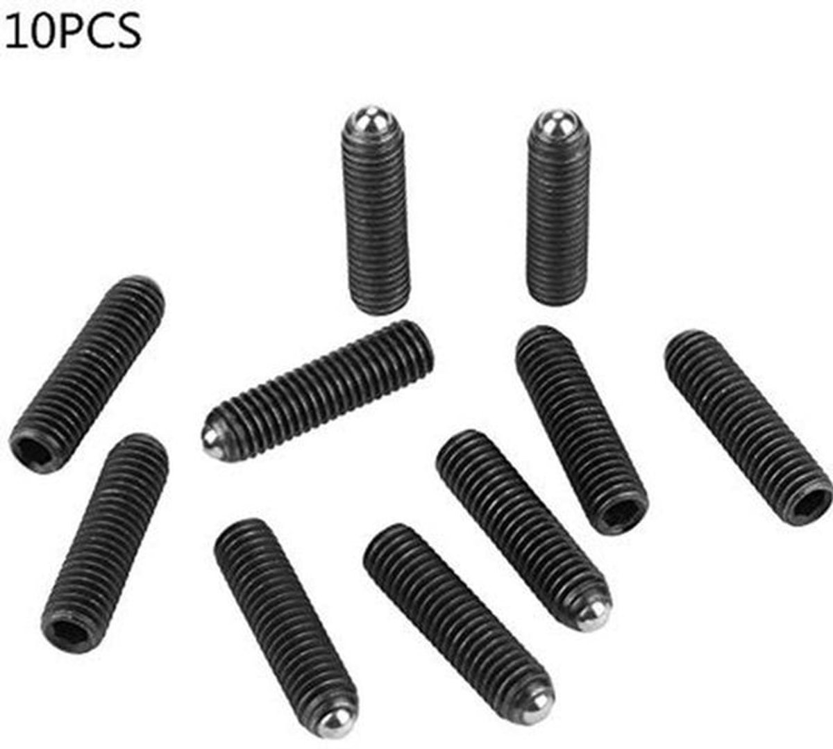 M8x30 Pistonbal Set - 10 Stuks - Hexaansluiting van Koolstofstaal