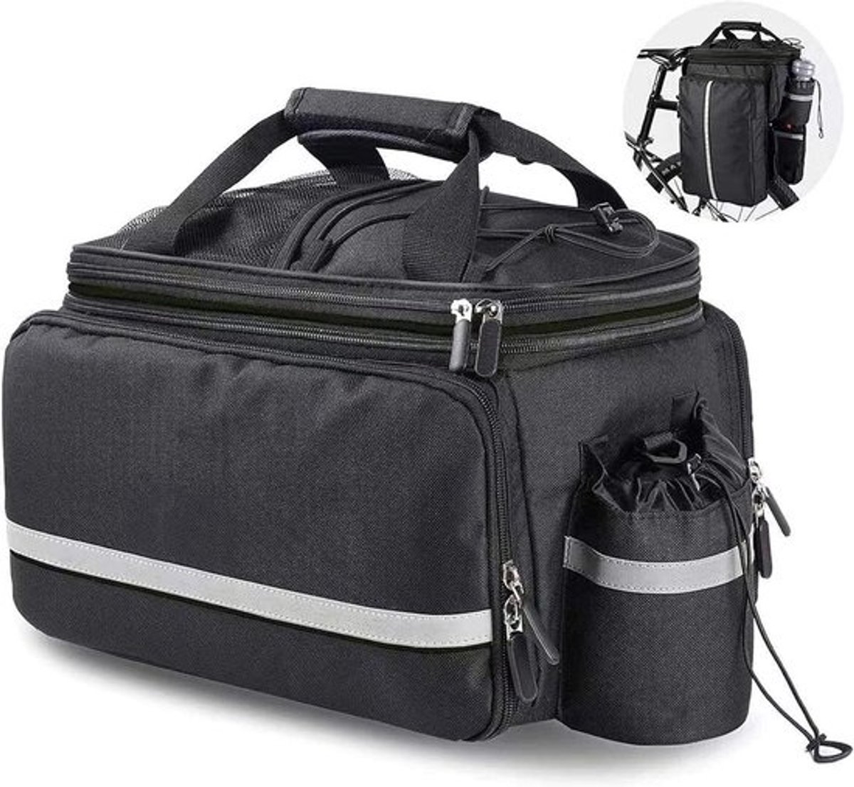 Motor Zadeltas - Motorfiets Tas - Reizen - Reflecterend - Grote Capaciteit - Zwart