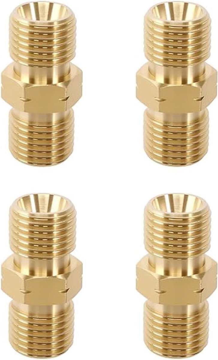 Koppeling voor Gasslang 1/4 Inch AG Links - Corrosiebestendige Draadverbinding met Seal, Premium Installatieaccessoires voor Hydraulische Systemen en Verwarming