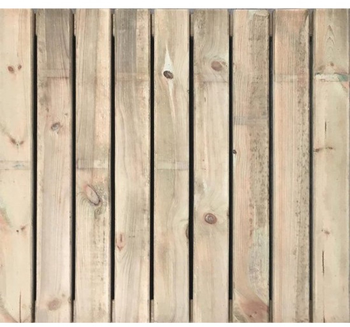 Terrastegel Grenenhout - Houten Vloertegel Tuin - Buitenruimte Aankleden - Duurzaam PEFC-gecertificeerd - 100 x 100 x 4 cm