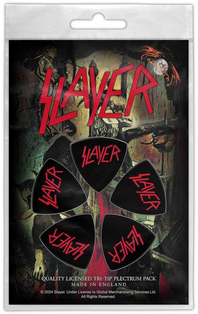 Slayer - Logo Plectrum - Zwart/Rood