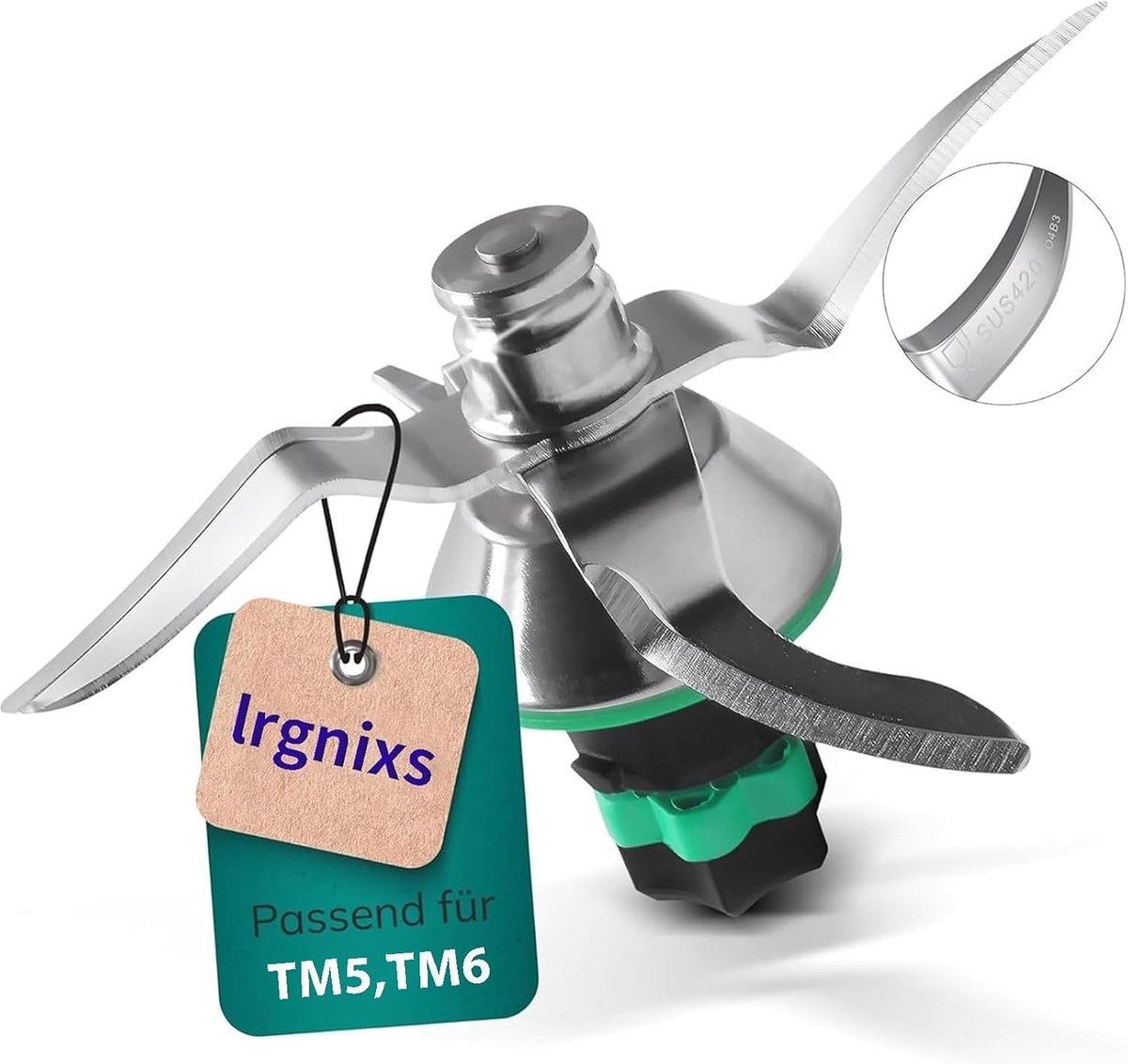 Vervangingsmes voor Thermomix TM6/TM7 - RVS mengmes met afdichtring, keukenaccessoires en reserveonderdeel voor optimale kookprestaties