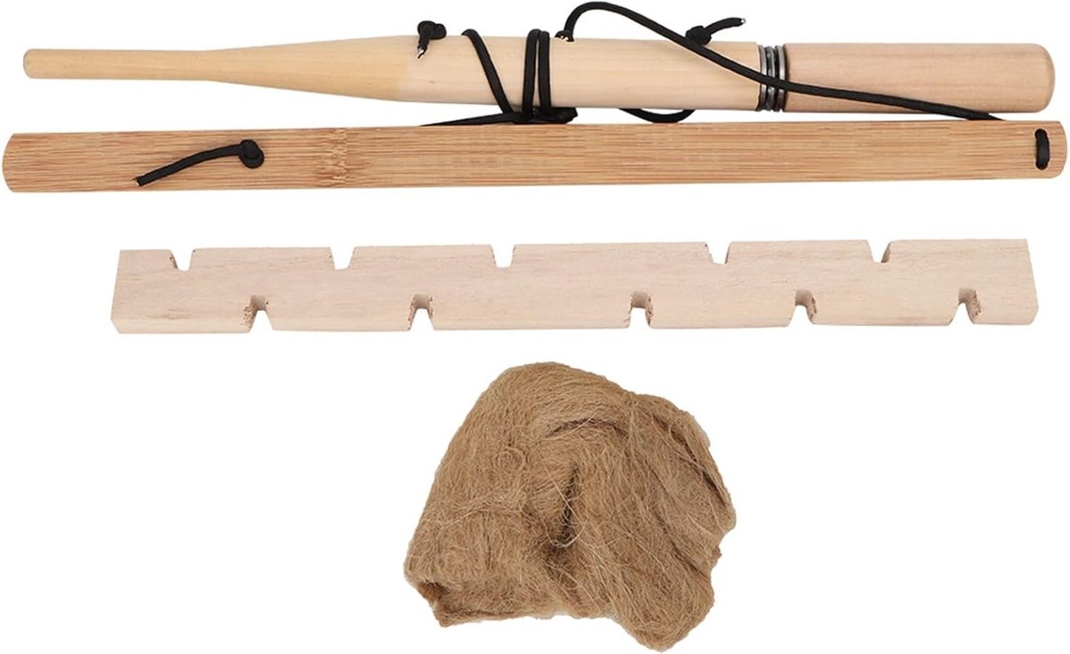 Friction Fire Starter Set voor Overleving, Houtbewerking en Noodsituaties, Ideaal voor Buitenactiviteiten en Kamperen, Inclusief 3 Onderdelen en Lichtgewicht Ontwerp