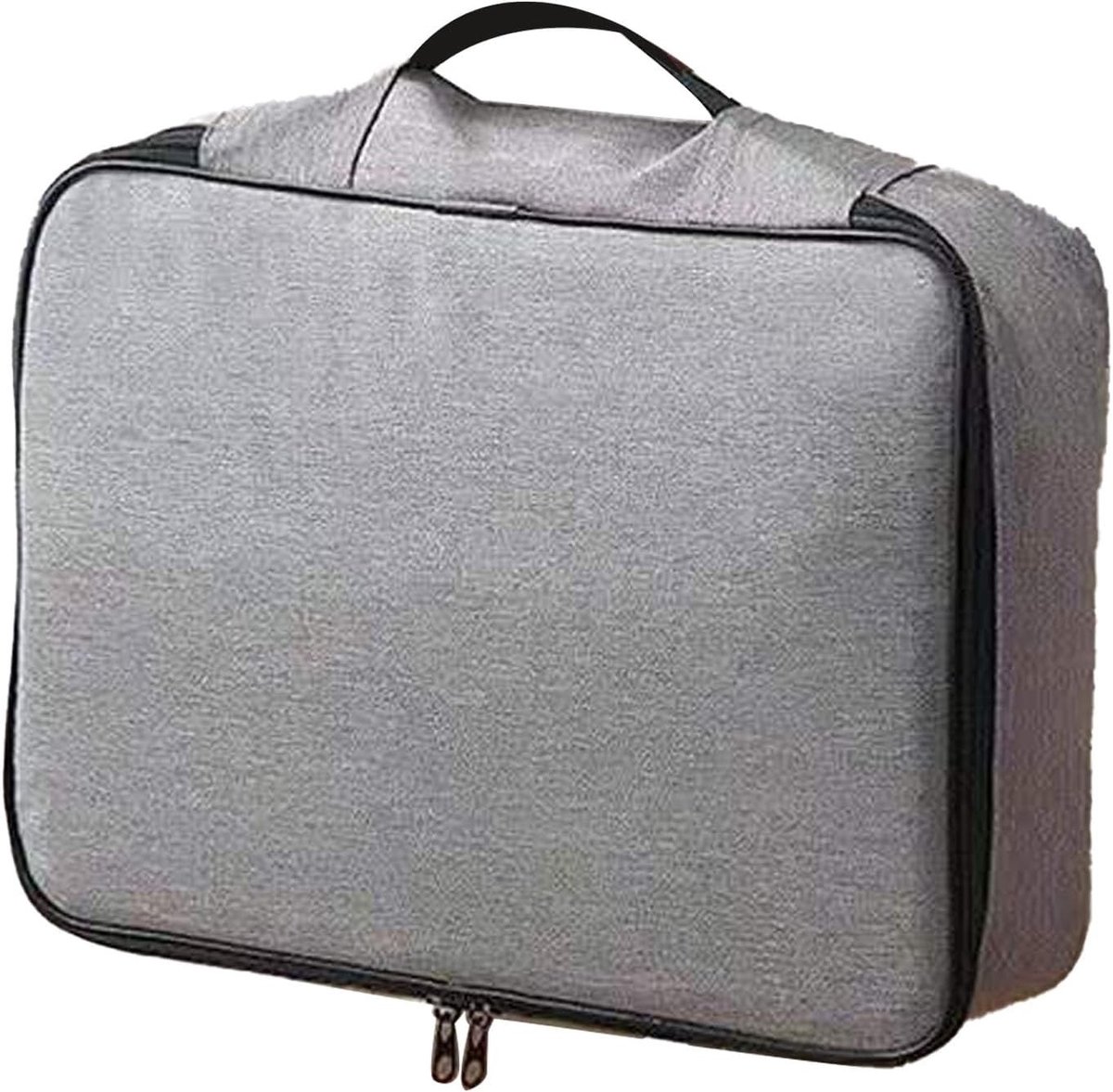 Multilayer Documentenopslag Tas met Veiligheidscode voor Thuis en Kantoor - Duurzaam Oxford Stof, 37 x 14 x 27 cm (Grijs)
