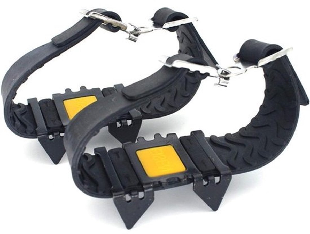 Ijsklauw Schoen Spikes - Sneeuw Grips Krampons - Veilig Lopen Buiten - Universele Pasvorm - One Size - Zwart