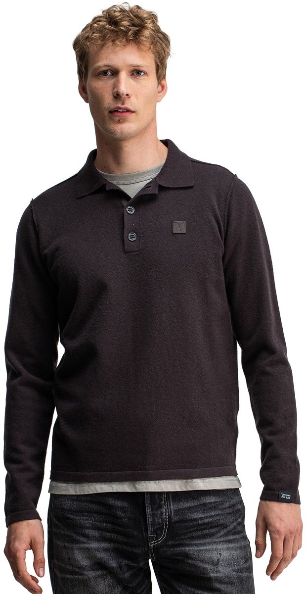 Butcher of Blue poloshirt korte mouw bruin