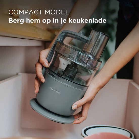 Keukenmachine 650W - Compacte Foodprocessor - Hakken, Snijden, Mengen en Raspen - Direct Serveren - Vaatwasserbestendig — afbeelding 3
