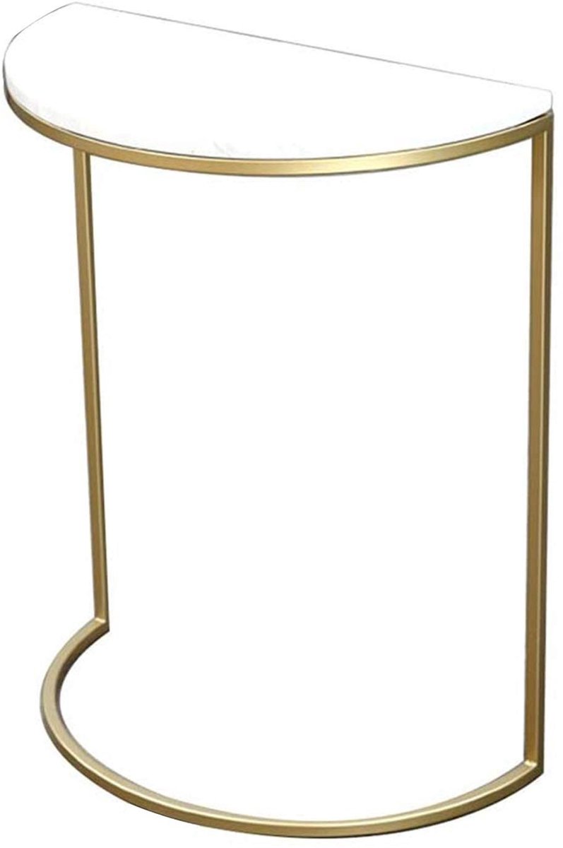 Hoekconsole tafel van marmer en metaal - Stijlvol voor woonkamer en hal