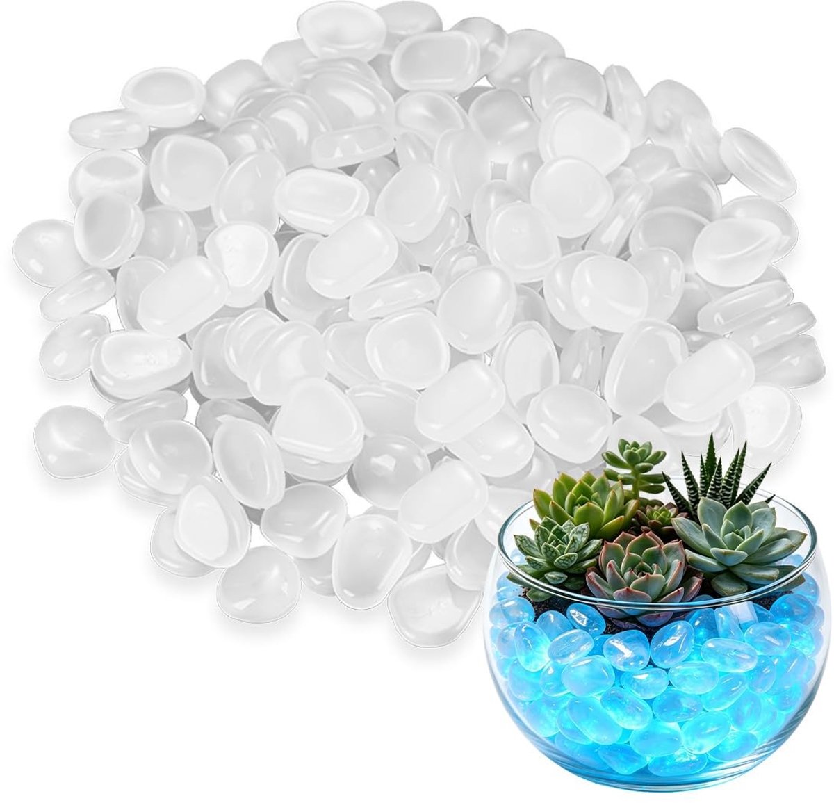 400 Stuks Lichte Steen Decoratie - Voor Tuinpaden en Balkons - Wit