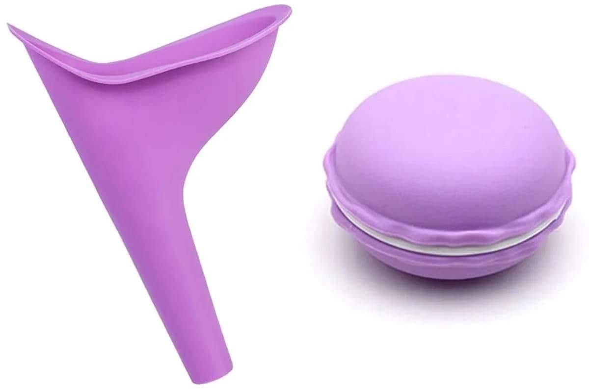 Draagbare Urinal voor Vrouwen - Herbruikbare Siliconen Plasfunnel - Paars