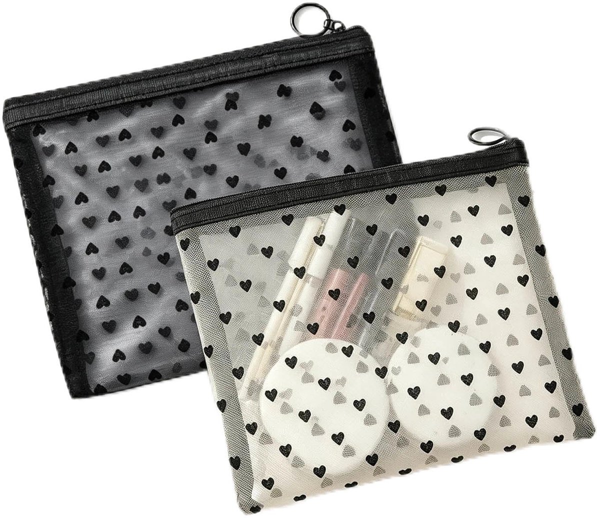 Make-uptas Set - Ademend en Multifunctioneel - 2 Stuks Zwart en Beige