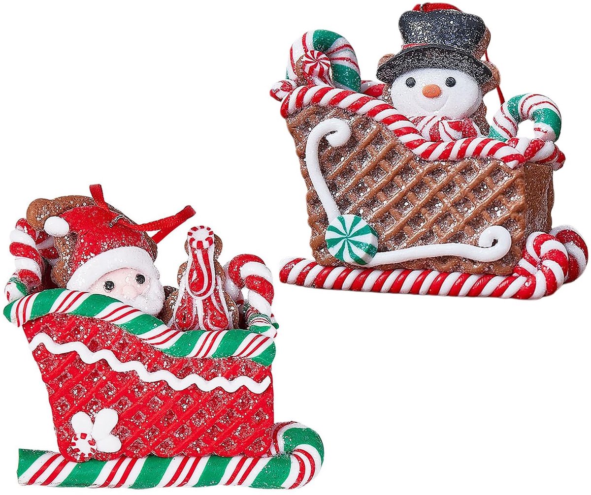 Kerstdecoratie Hanger - Trein Ornament - Snoep Huis