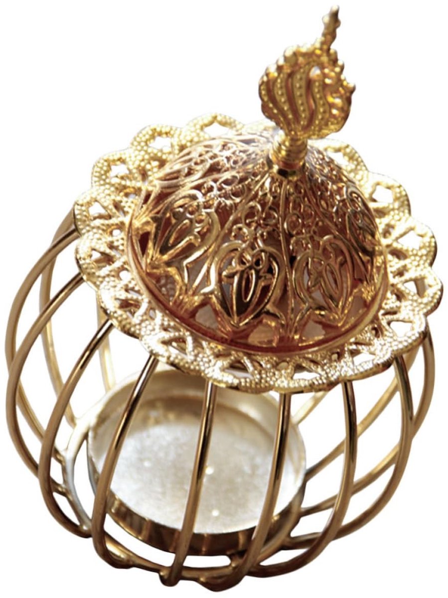 Metalen Wierookbrander - Goud - 16 x 9,5 cm