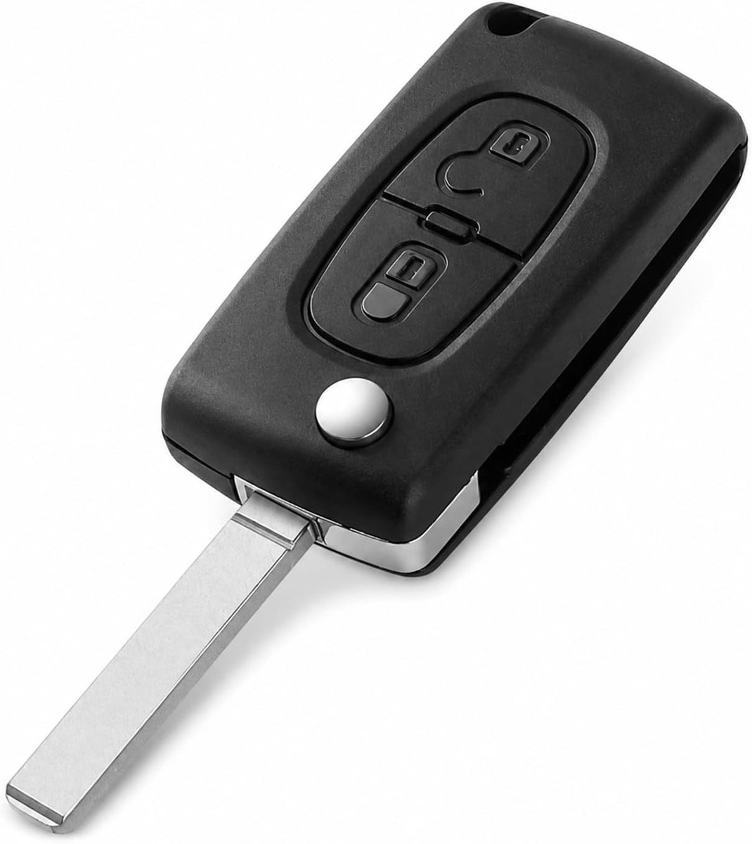 Vervangbare autosleutel met 2 knoppen voor Peugeot 207, 308, 3008, Partner, C3, C4 en Berlingo - Eenvoudige installatie en duurzame kwaliteit