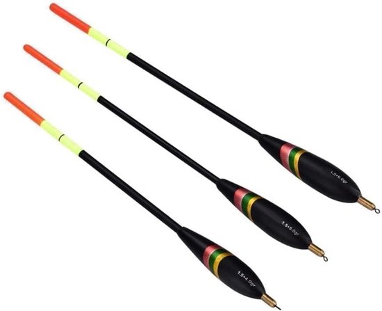 3-delige Set Houten Vissersdobbers 1.5+6g, 1.5+5g, 1.5+4g - Vissport Accessoire voor Effectief Vissen — afbeelding 3