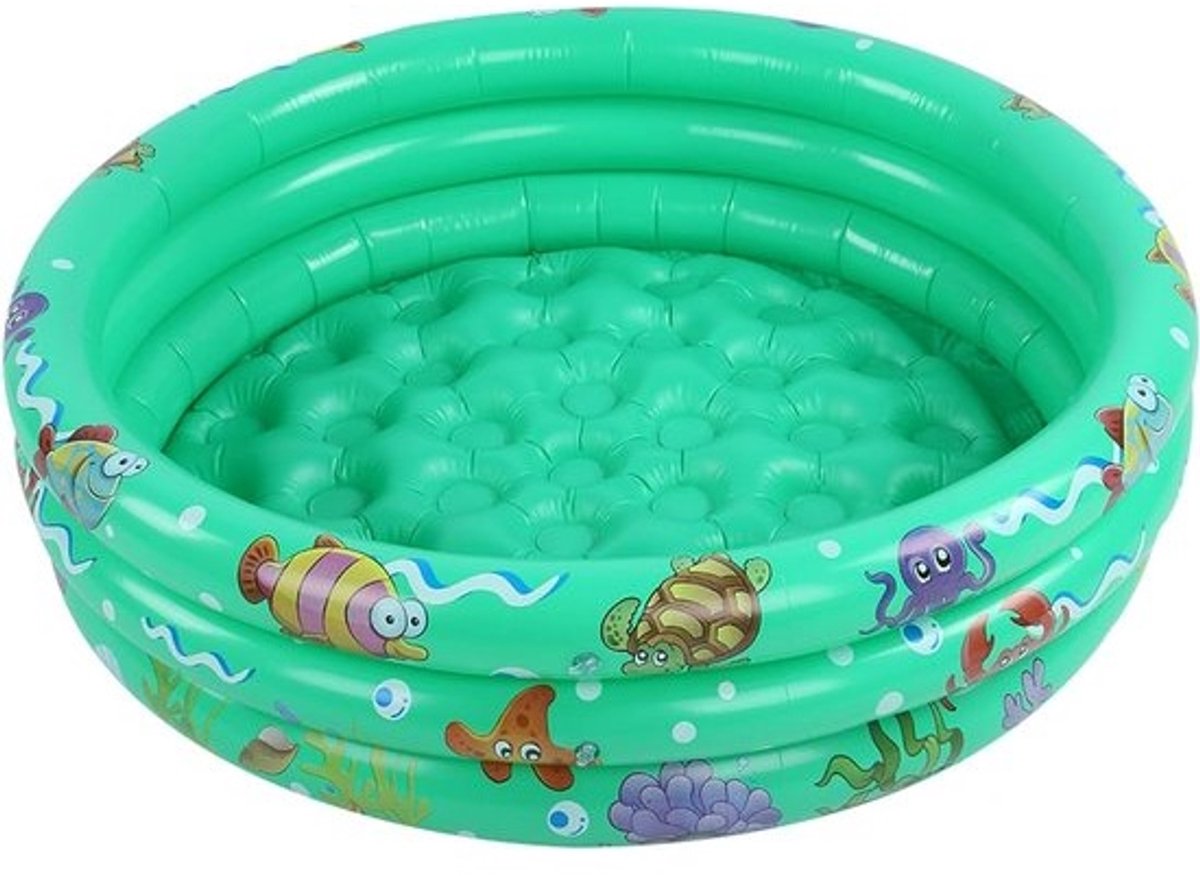 Opblaasbaar Kinderzwembad - Babybadje Cartoon - Zomerse Koelte - Zachte Opblaasbare Bodem - 150 cm - Meerdere Kleuren