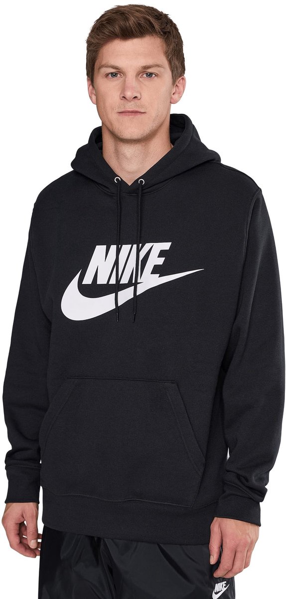 Hoodie voor Mannen - Comfortabele Fleece - Zwart/Wit