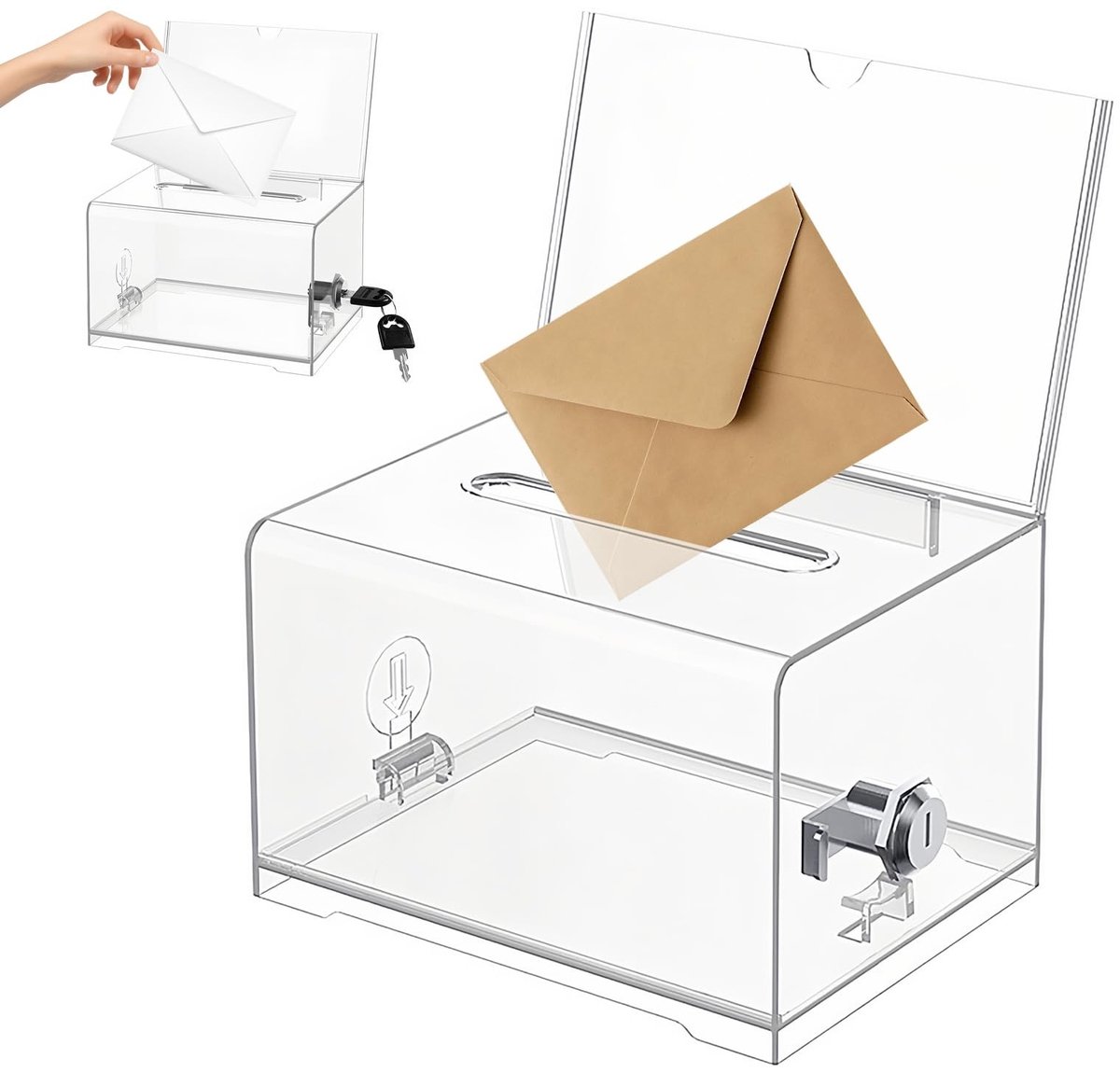 Transparante Lockbox - Acryl Donatiebox met Sleutels