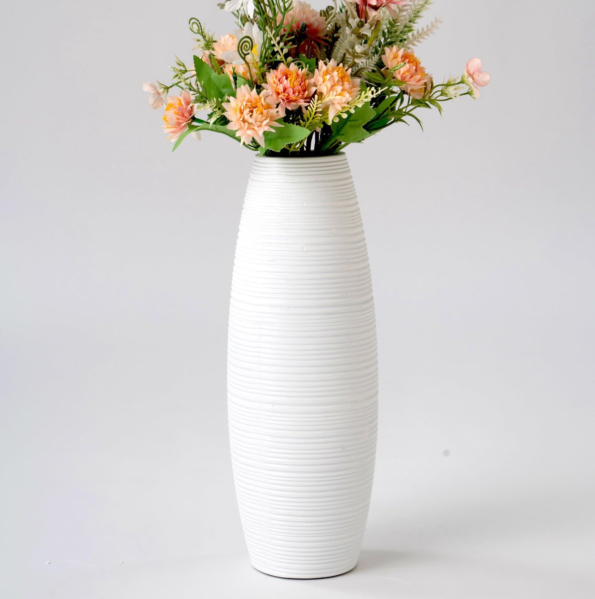 Decoratieve Vaas - Polyresin - 34 cm - Wit