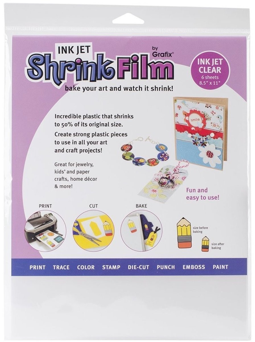 Inkjet Shrink Wrap - 8.5X11 Clear, Pack van 6