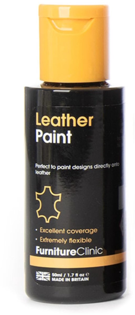 Leren Verf - Flexibel en Duurzaam - Zwart 50ml