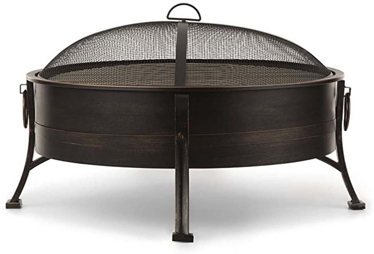 2-in-1 vuurkorf - Tuin met grillrooster - Zwart