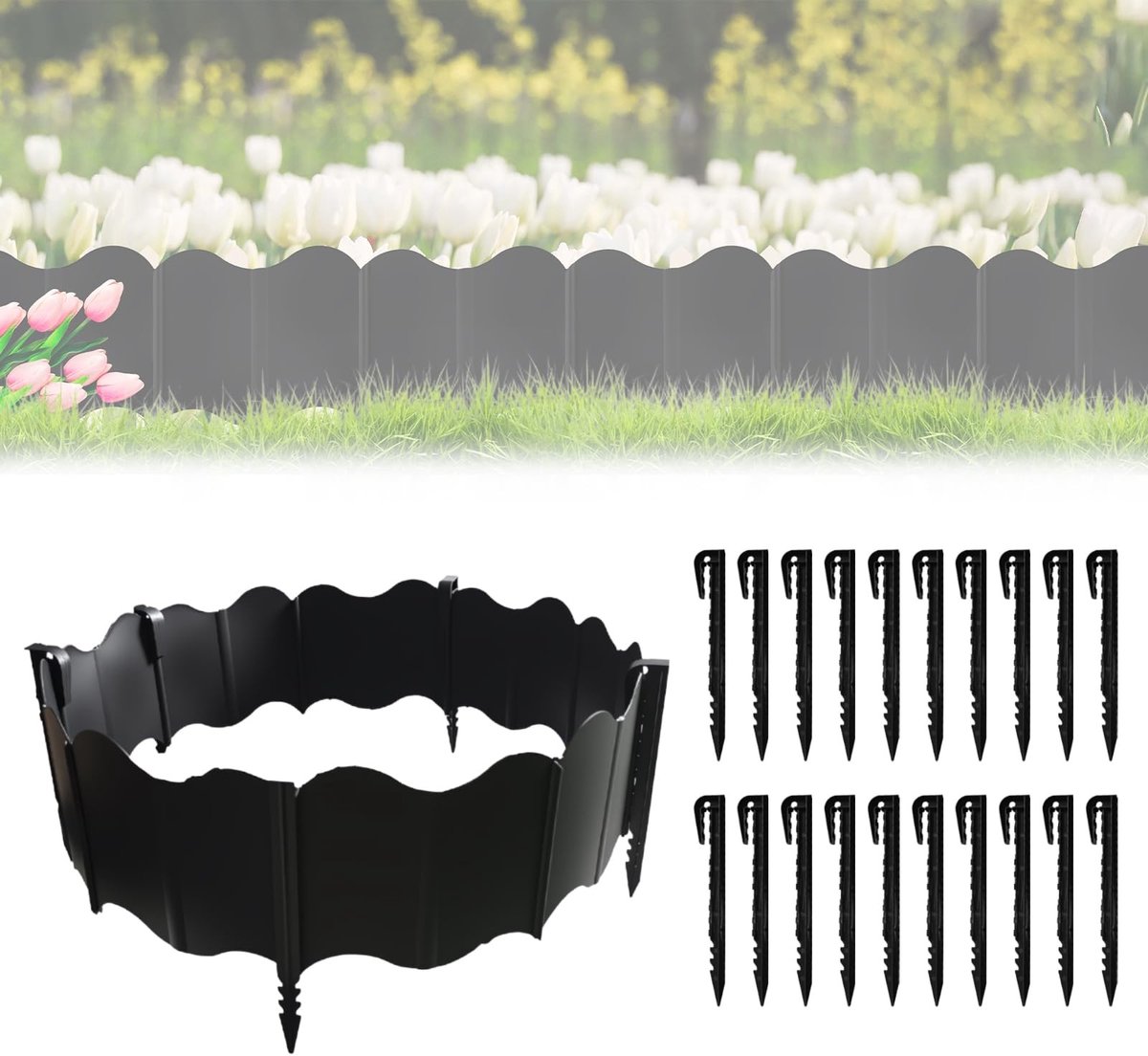 Flexibele Tuinrand - Set van 40 Stukken - 14 cm