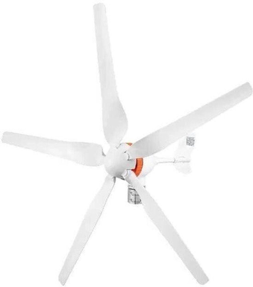 Windturbine - Windmolen Generator - Windturbine Generator – Windenergie - Wind Turbine - 12V - 29A - 900RPM - 500W - 5 Nylonvezel Blades - Wit