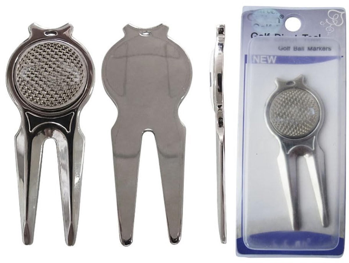 Golf Divot Tool - 6-delig opvouwbaar gereedschap