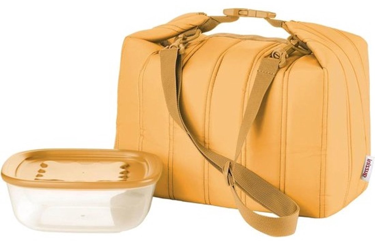 Thermozak Set - Koeltas Container - Lunch Meenemen - Effectieve Isolatie - 1400 cc - Mango Geel