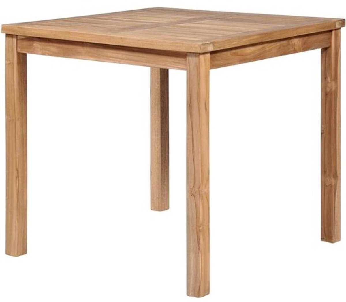 Eettafel Hout - Tuinmeubel Terrastafel - Buiten Eten - Extra Dik Tafelblad - 80x80x77 cm - Houtkleur