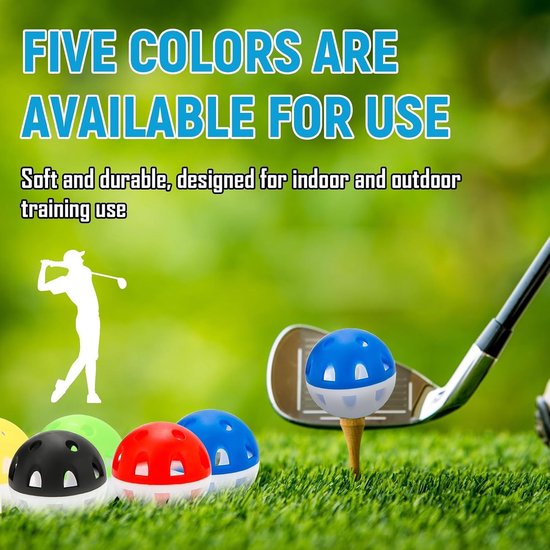 Kleurige Golfballen voor Oefening, 20 Stuks EVA Golfballen voor Binnen en Tuin, Hoge Zichtbaarheid en Realistisch Gevoel voor Beginners en Hobbygolfer — afbeelding 3