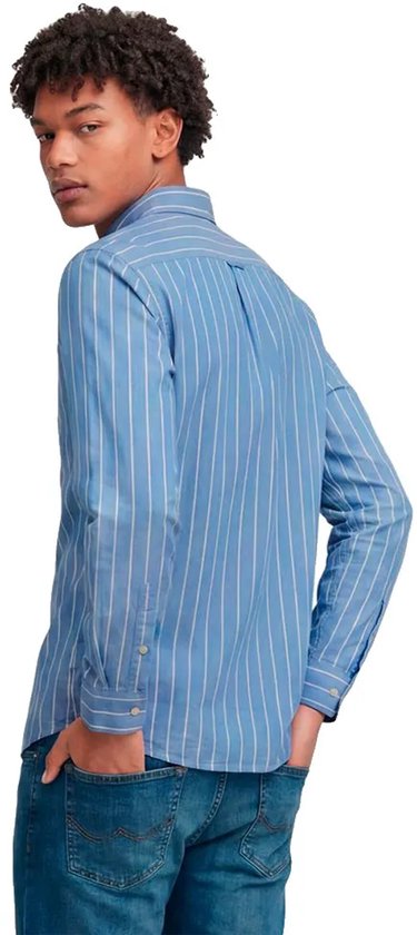 Superdry - Preppy Oxford Overhemd Relaxed Pasvorm - Heren - Lange mouwen shirts