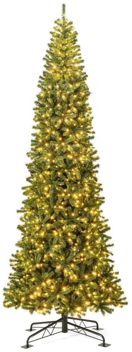 SureDeal® - Kerstbom - Verlichte Kunstkerstboom - PVC takpunten Groen - 130x130x360 cm - Groen