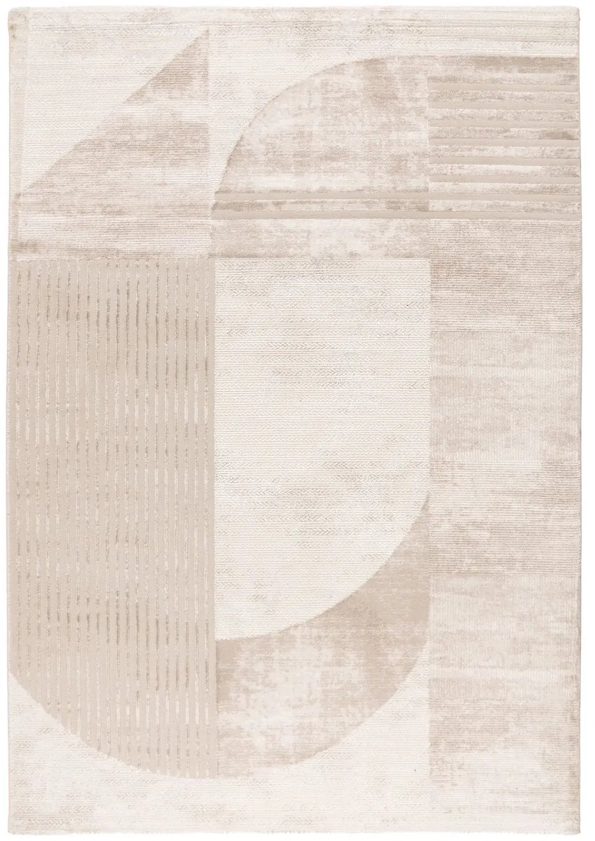 Dutch XXL Modern Vloerkleed | Tapijt | Nancy | Bogen | Beige | 120x170 cm Beige / Crème