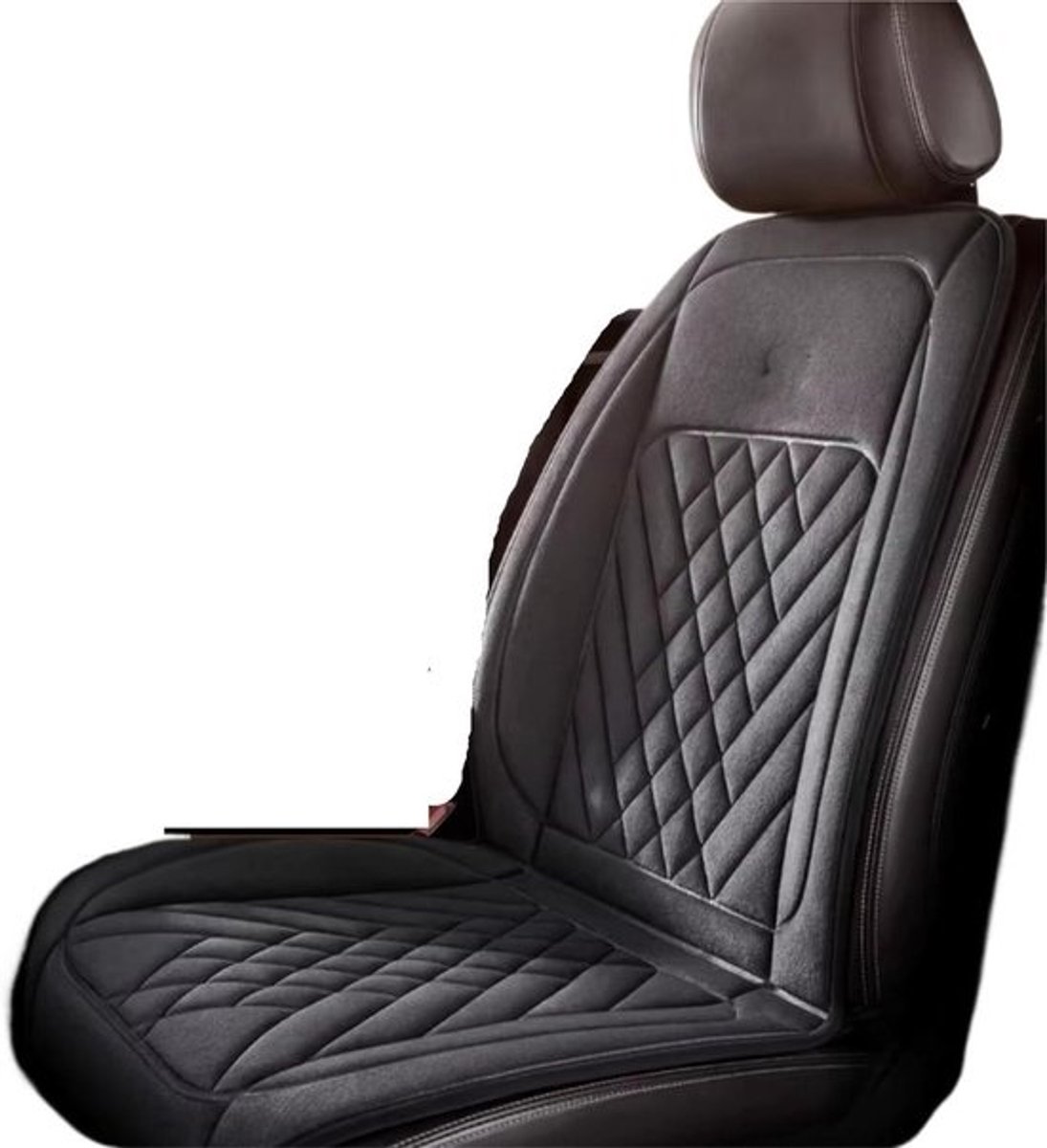 Autostoelhoezen - Verwarmde Kussens - Winter Comfort - Universele Pasvorm - 12-24V - Zwart