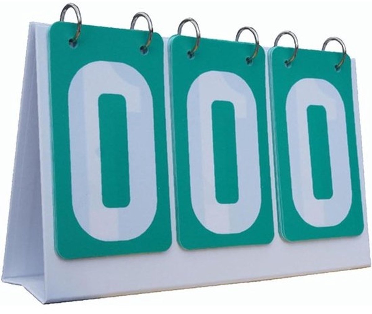 Scorebord Handmatig - Scoreteller Flip - Sportwedstrijden Bijhouden - Grote Cijfers - 27x16cm - Groen