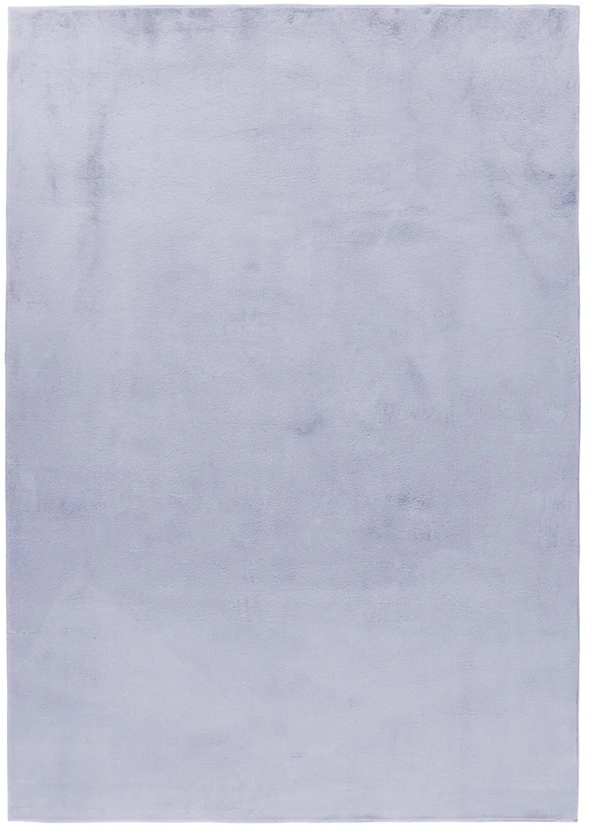 Dutch XXL Wasbaar Vloerkleed | Tapijt | Pouffy | Uni | Zilver | 80x250 cm