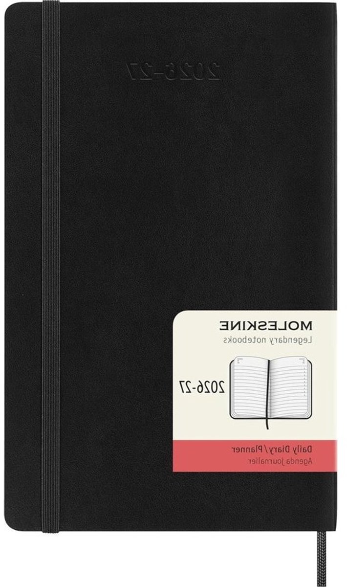 Dagplanner 18 Maanden - Agenda 2026 2027 - Dagelijkse Planning - Zachte Omslag - 13x21 cm - Zwart