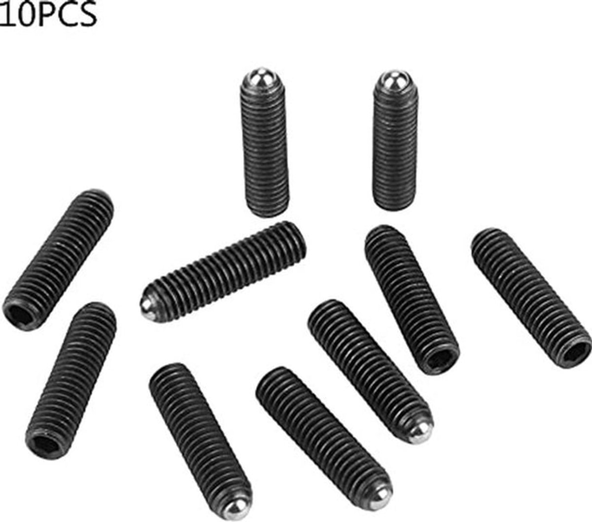 M8 Draad Hex Socket Balplunjer Set - 10 Stuks - Roestvrij Staal
