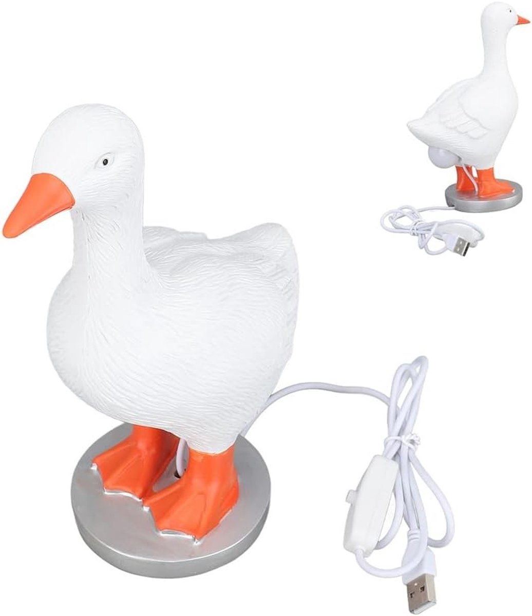 Glanzende Eendeneieren Lamp met USB Oplader - Schattige Creatieve Verlichting voor Thuisdecoratie en Verjaardagscadeau